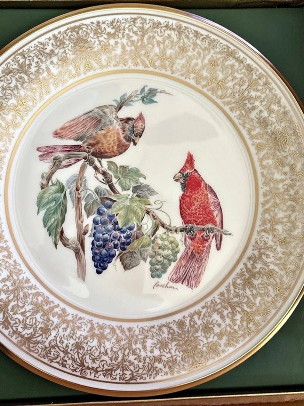 Lenox Cardinal by Edward Marshall Boehm 1976 Limited Edition Plate